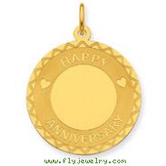 14K Gold Happy Anniversary Charm