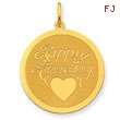 14K Gold Happy Anniversary Charm