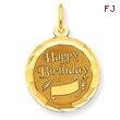 14K Gold Happy Birthday Charm