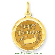 14K Gold Happy Birthday Charm