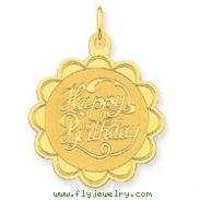 14K Gold Happy Birthday Charm