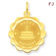 14K Gold Happy Birthday Charm