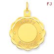 14K Gold Happy Birthday Disc Pendant