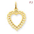 14K Gold Heart Charm