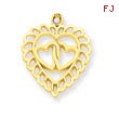 14K Gold Heart Charm