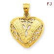 14K Gold Heart Charm