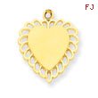 14K Gold Heart Charm