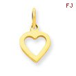 14K Gold Heart Charm