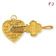 14K Gold Heart Charm