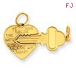 14K Gold Heart Charm