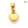 14K Gold Heart Charm