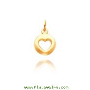 14K Gold Heart Cut-Out Necklace