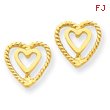 14K Gold Heart Earrings