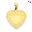 14K Gold Heart Pendant