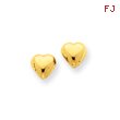 14K Gold Heart Post Earrings