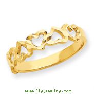 14K Gold Heart Ring