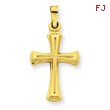 14K Gold Hollow Cross Pendant