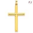 14K Gold Hollow Cross Pendant