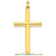 14K Gold Hollow Cross Pendant