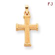 14K Gold Hollow Latin Cross Pendant