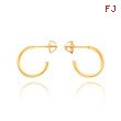 14K Gold Hoop Screwback Earrings