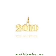 14K Gold Horizontal 2010 Charm