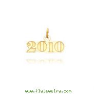 14K Gold Horizontal 2010 Charm