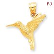 14K Gold Hummingbird Pendant