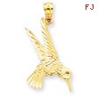 14K Gold Hummingbird Pendant