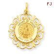 14K Gold Infant of Prague Medal Charm