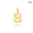 14K Gold Initial B Charm