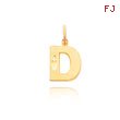 14K Gold Initial D Charm