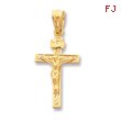 14K Gold INRI Crucifix Charm