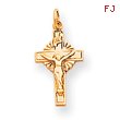 14K Gold INRI Crucifix Charm