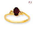 14K Gold January Garnet Birthstone Ring