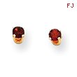 14K Gold January Garnet Post Earrings