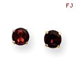 14K Gold January Garnet Post Earrings