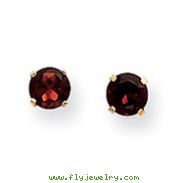 14K Gold January Garnet Post Earrings