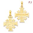 14K Gold Jerusalem Cross Pendant