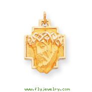 14K Gold Jesus Charm