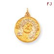 14K Gold Jesus Medal Pendant