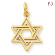 14K Gold Jewish Star Charm