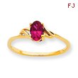 14K Gold July Ruby Birthstone Ring