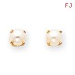 14K Gold June Cultured Pearl Post Earrings