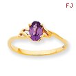 14K Gold June Rhodolite Garnet Birthstone Ring