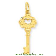 14K Gold Key Charm