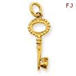 14K Gold Key Pendant