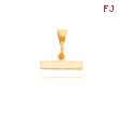 14K Gold Large Polished Top Charm