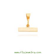 14K Gold Large Polished Top Charm