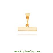 14K Gold Large Polished Top Charm